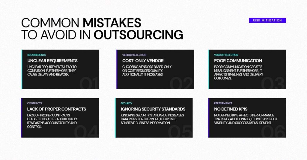 common mistakes to avoid in outsourcing - full stack development outsourcing