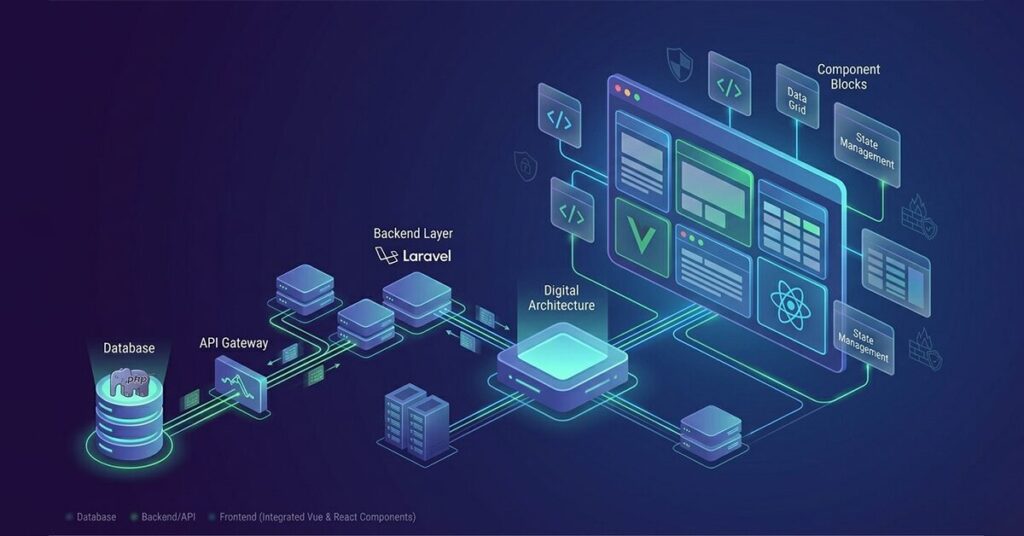 laravel with vue.js vs react